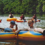 Friend tubing with Shenandoah River Adventures